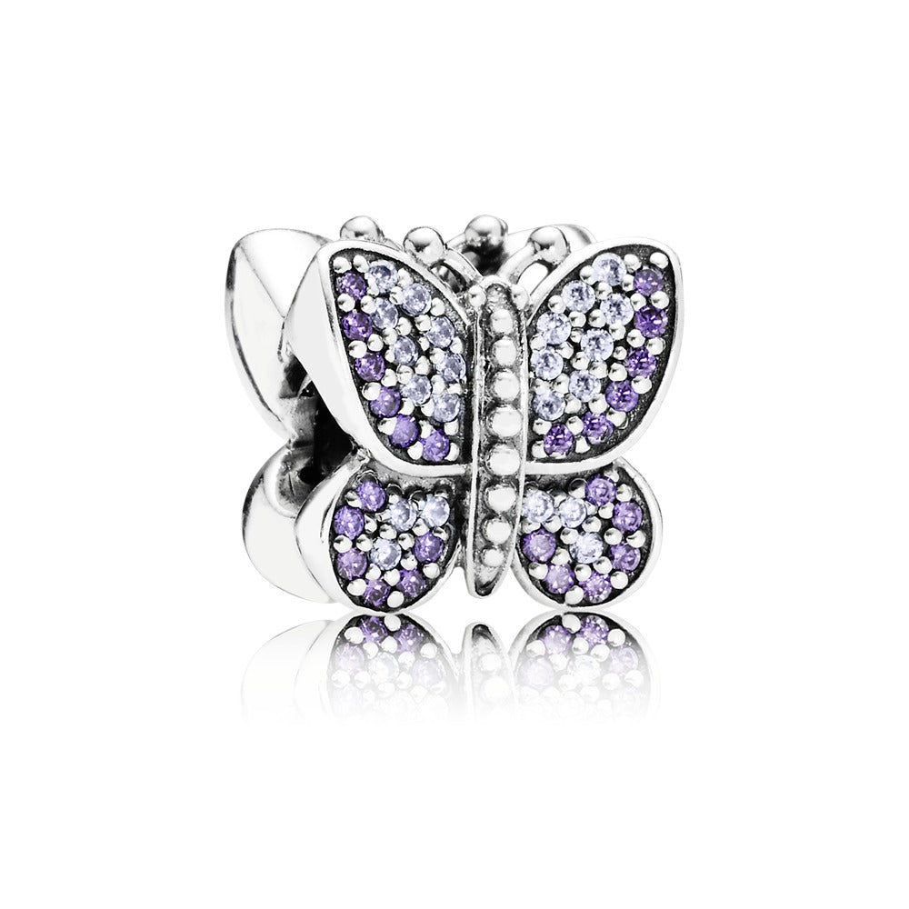 sparkling butterfly, purple cz
