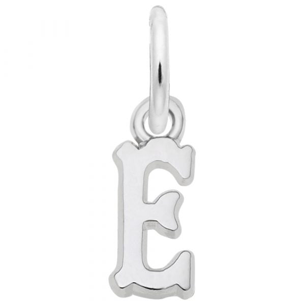 Rembrandt Sterling Silver E Charm.