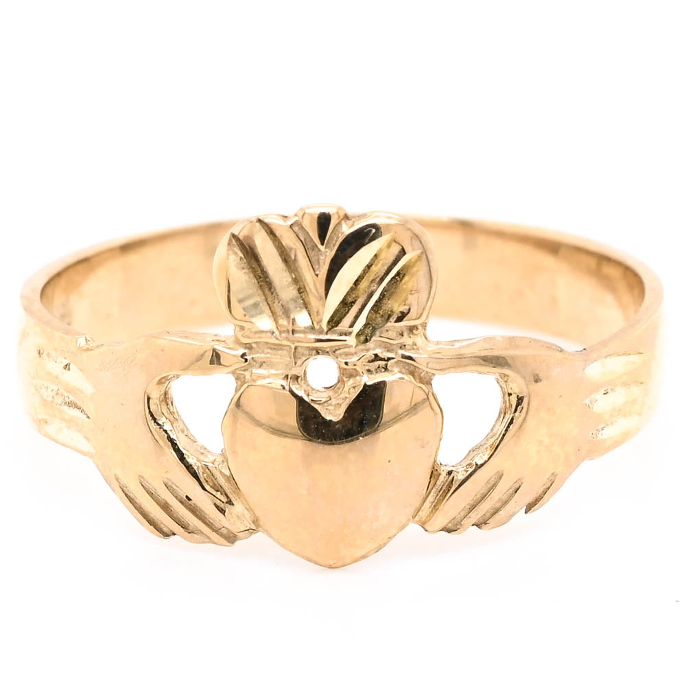Bella 10KT Yellow Gold Claddagh Ring.