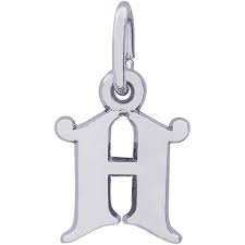 Rembrandt Sterling Silver Initial H Charm.