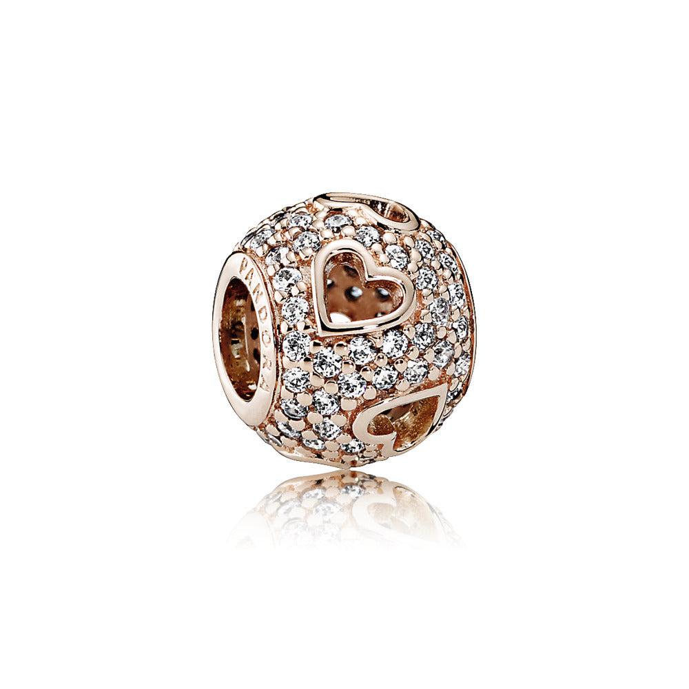 Tumbling Hearts, Clear CZ