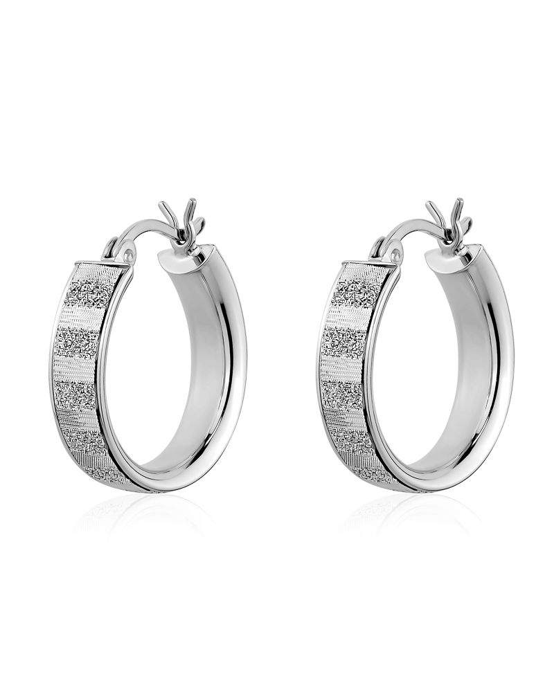 Larus Sterling Silver 18mm Hoop Earrings.