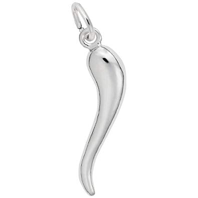 Rembrandt Sterling Silver Italian Horn Large Charm.