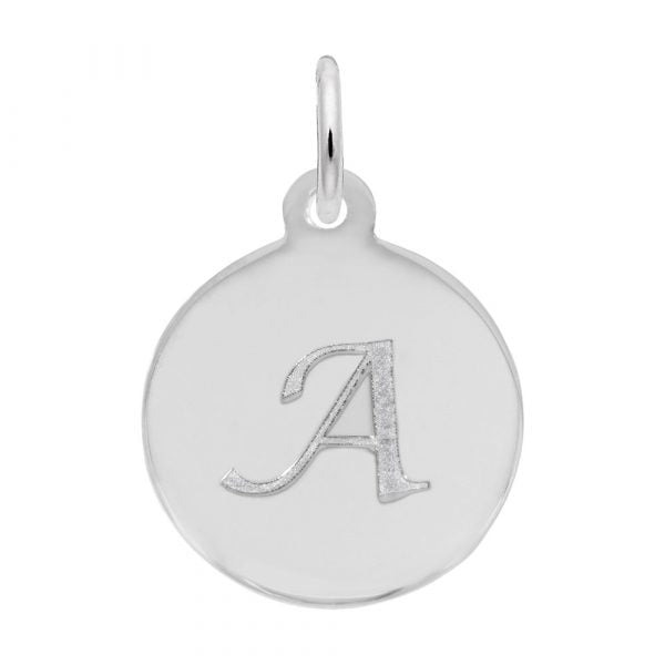 Rembrandt Sterling Silver Script Letter "A" Initial.
