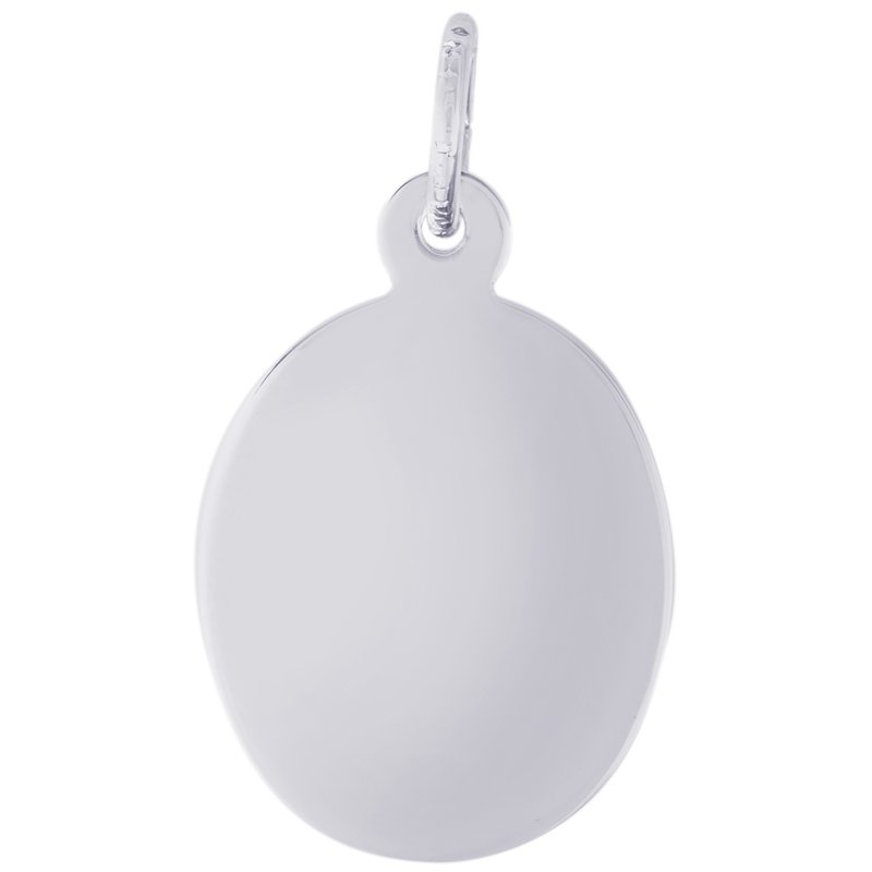 Rembrandt Charms Sterling Silver Oval Disc Charm.