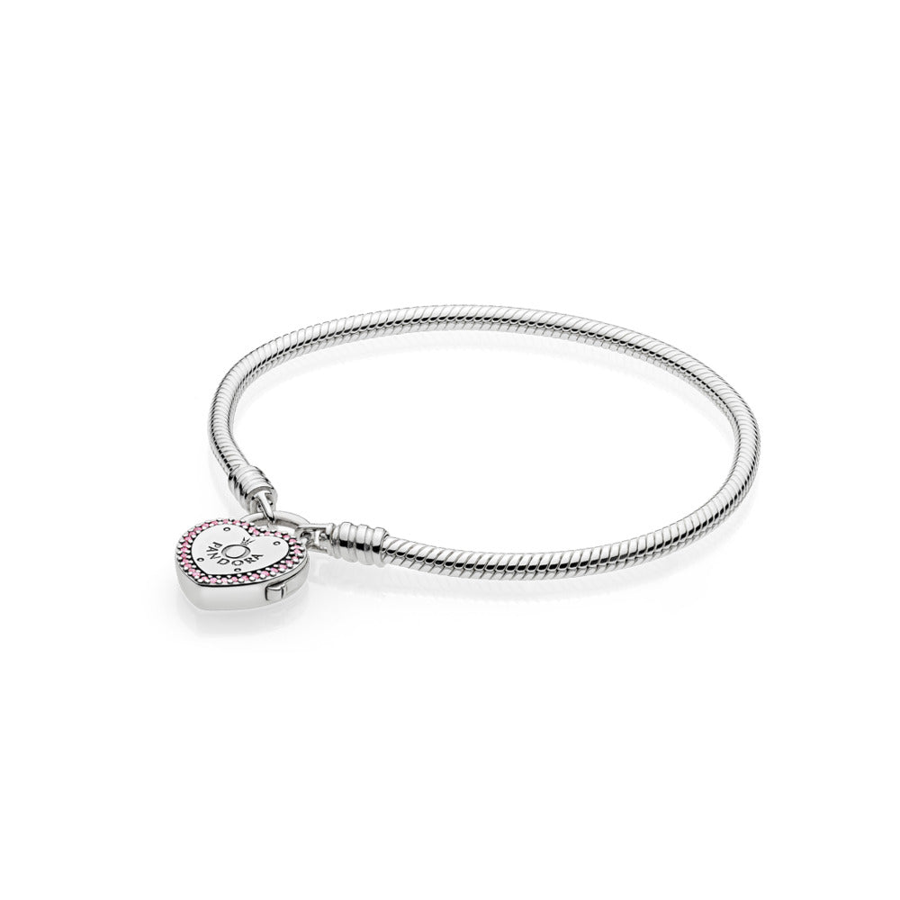 Lock Your Promise, Fancy Fuchsia Pink CZ