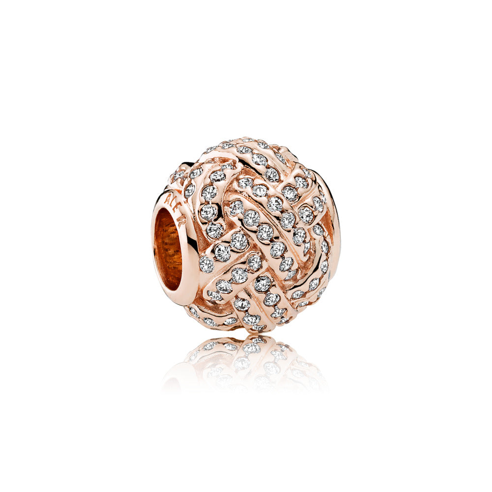 Sparkling Love Knot Clear CZ