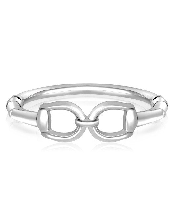 Larus Sterling Silver Electroform Stirrup Bangle.