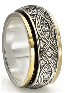 Awaken Meditaiton Ring. Sterling Silver. Size 13.