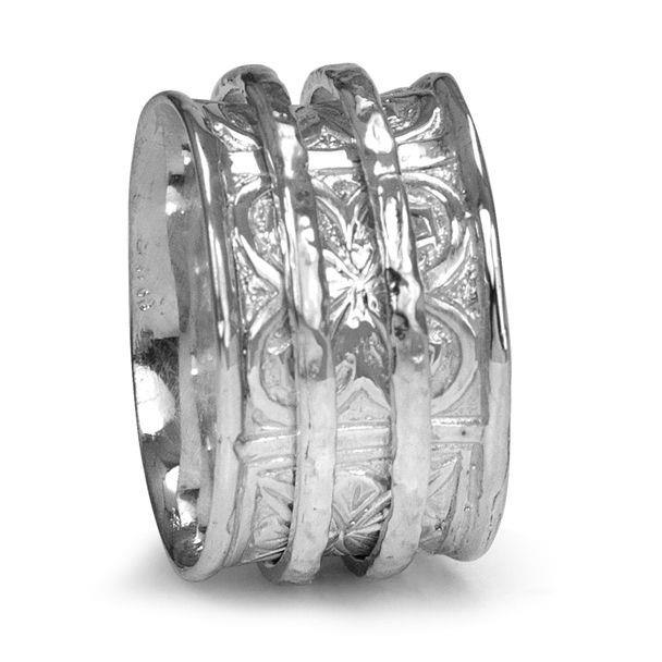 Faith Meditation Ring. Sterling Silver. Size 7.