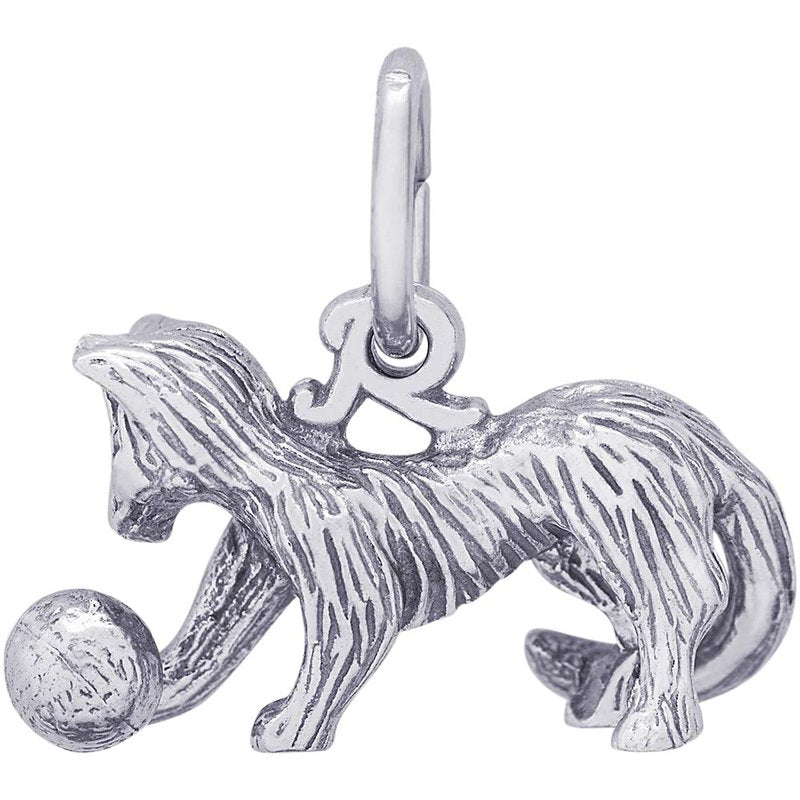 Rembrandt Sterling Silver Cat Charm.