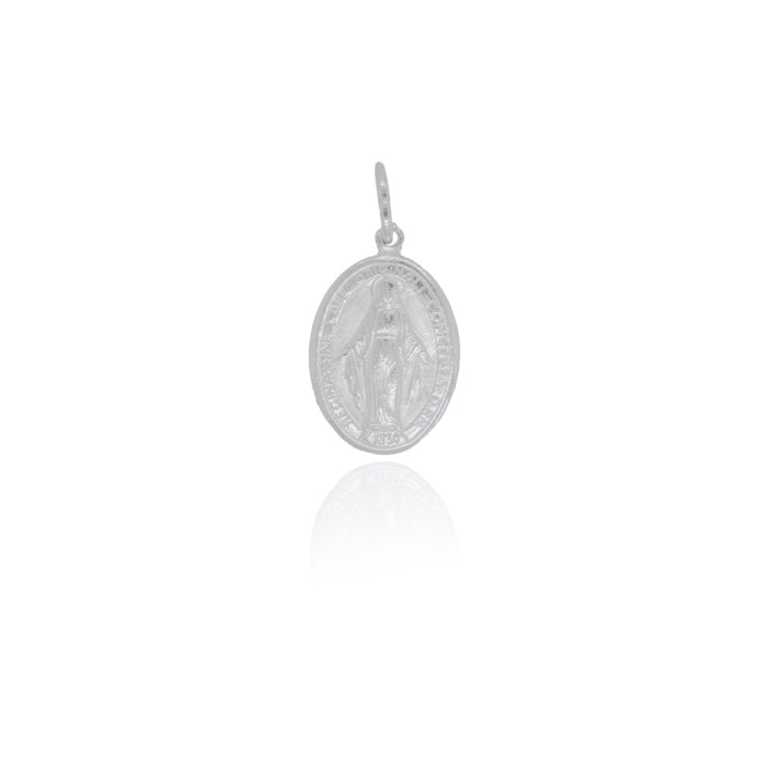 Sterling Silver Madonna Religious Pendant.