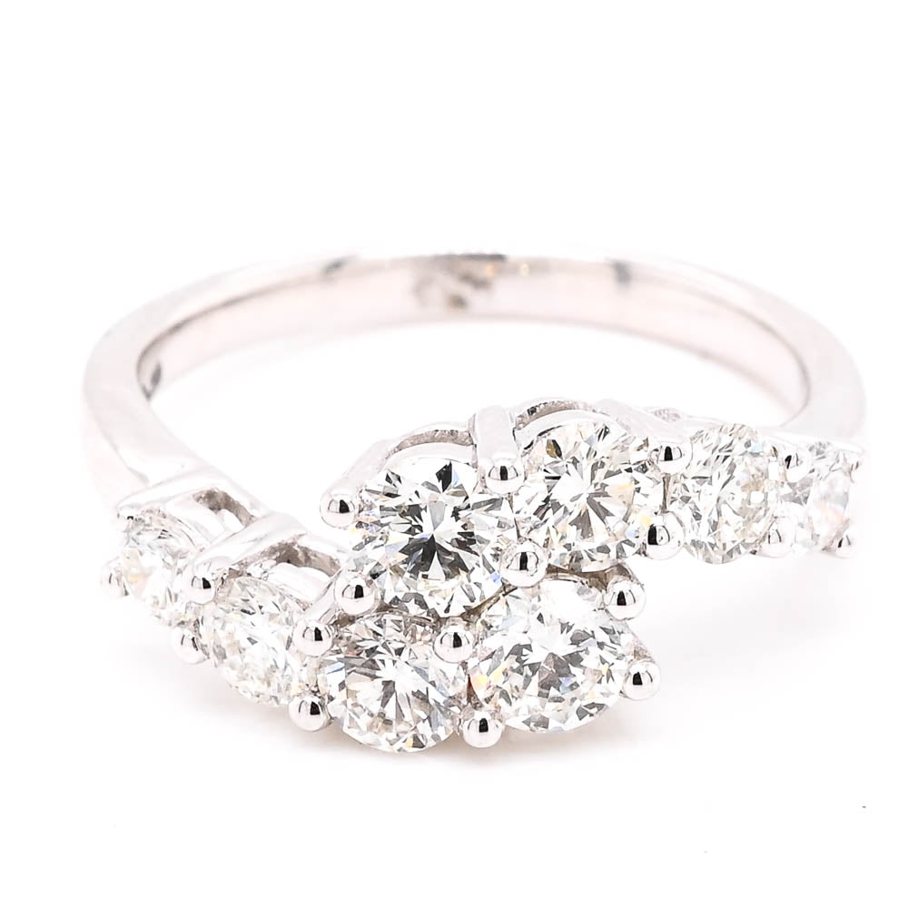 18KT White Gold 1.46CTW Diamond Celebration Ring.