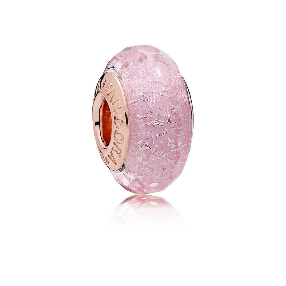 Pink Glitter Glass