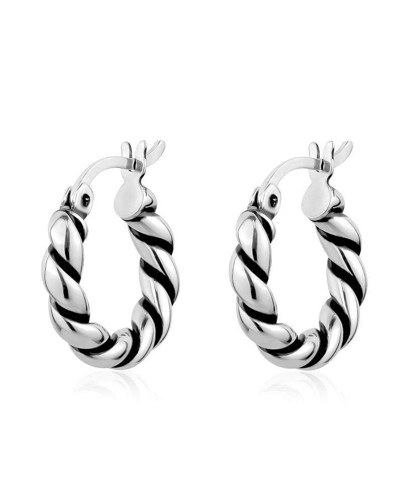 Larus sterling silver 15mm Huggie Earrings.