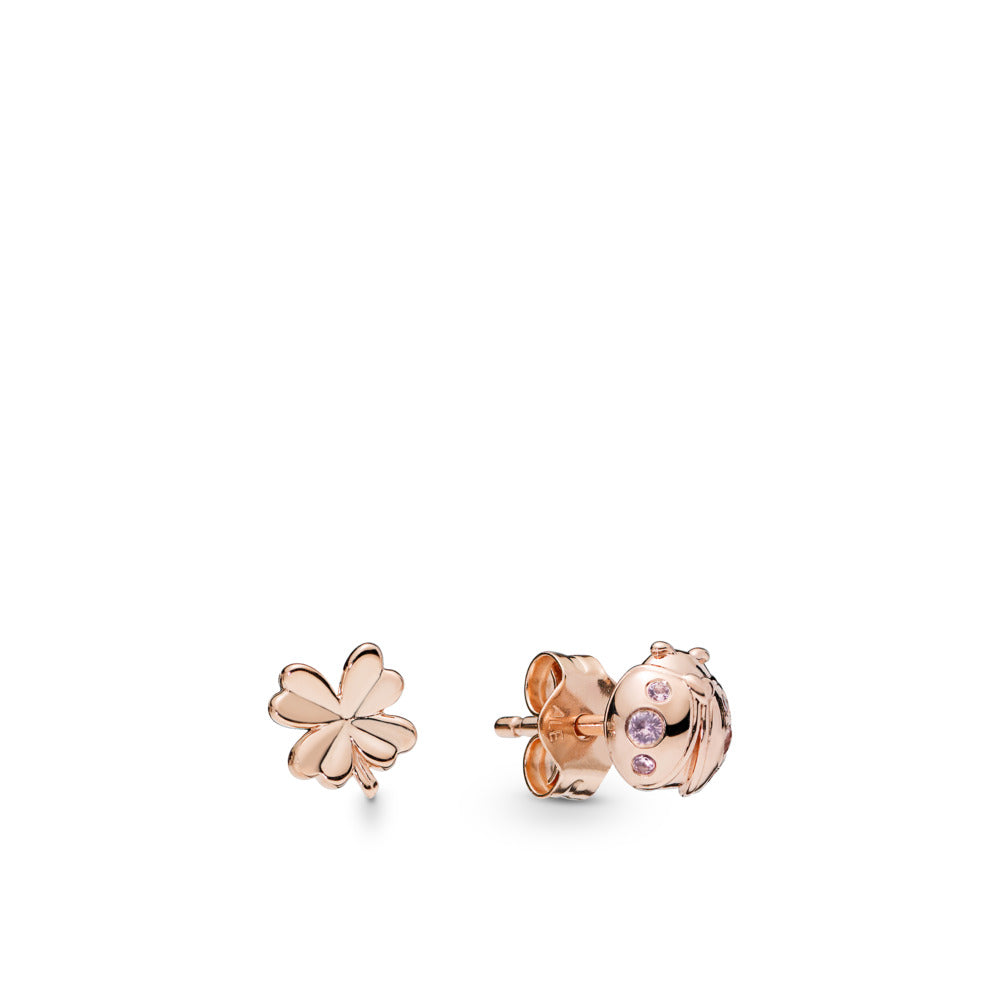 Clover & Ladybird Stud Earrings