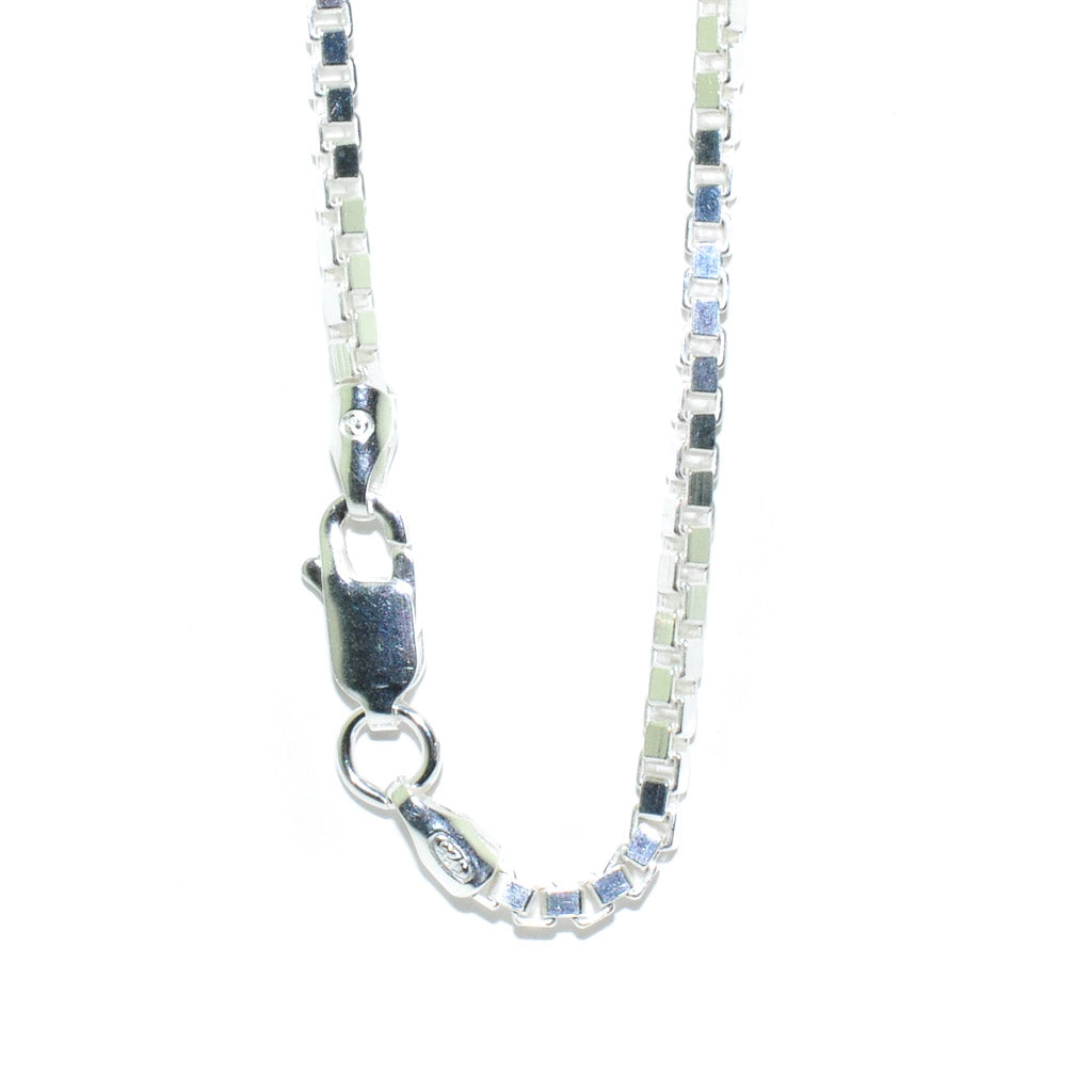 Sterling Silver 18" 2mm Box Link Chain.