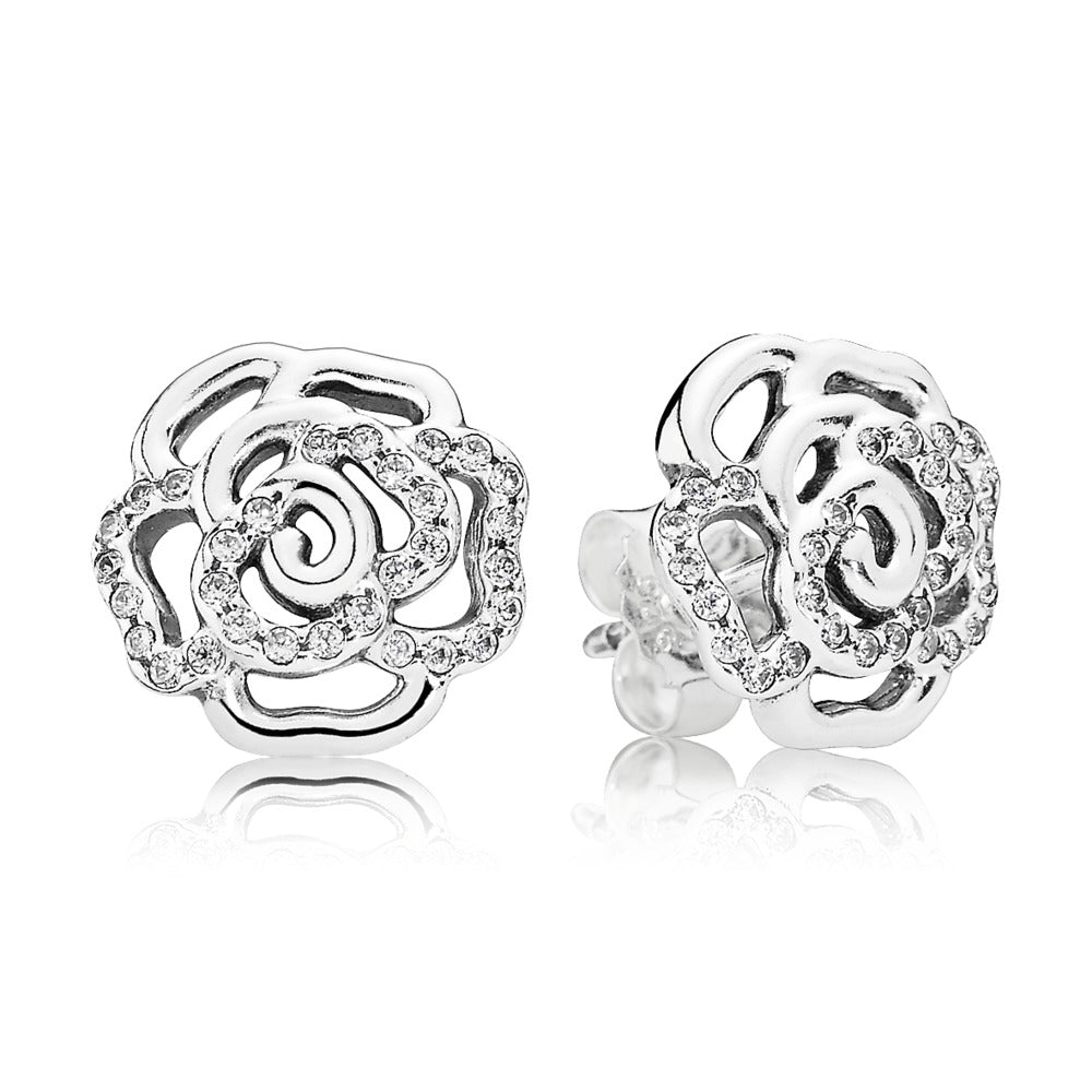 shimmering rose, clear cz
