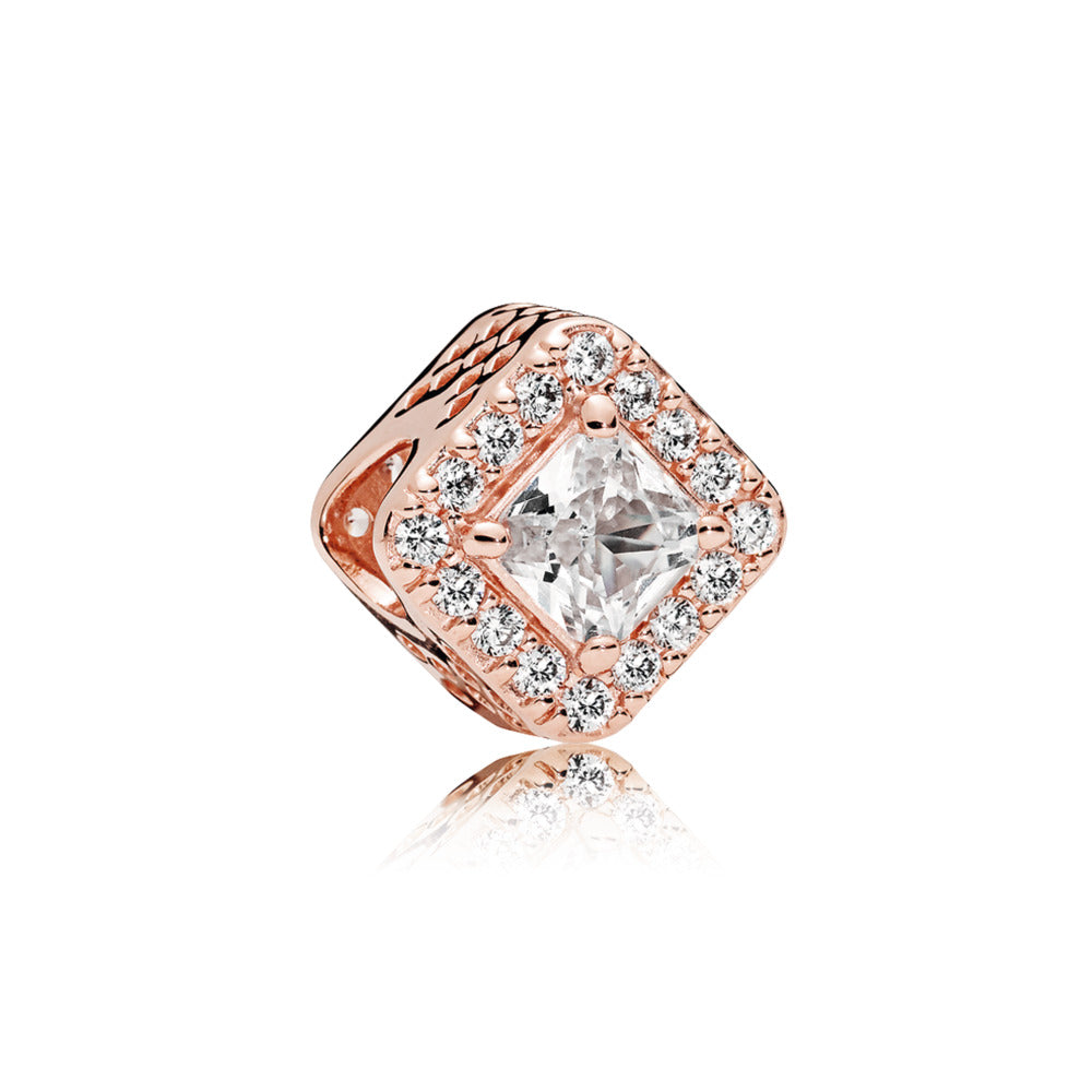 Square Sparkle Halo Charm