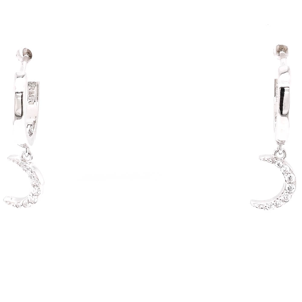 Sterling Silver C.z Dangle Earrings.