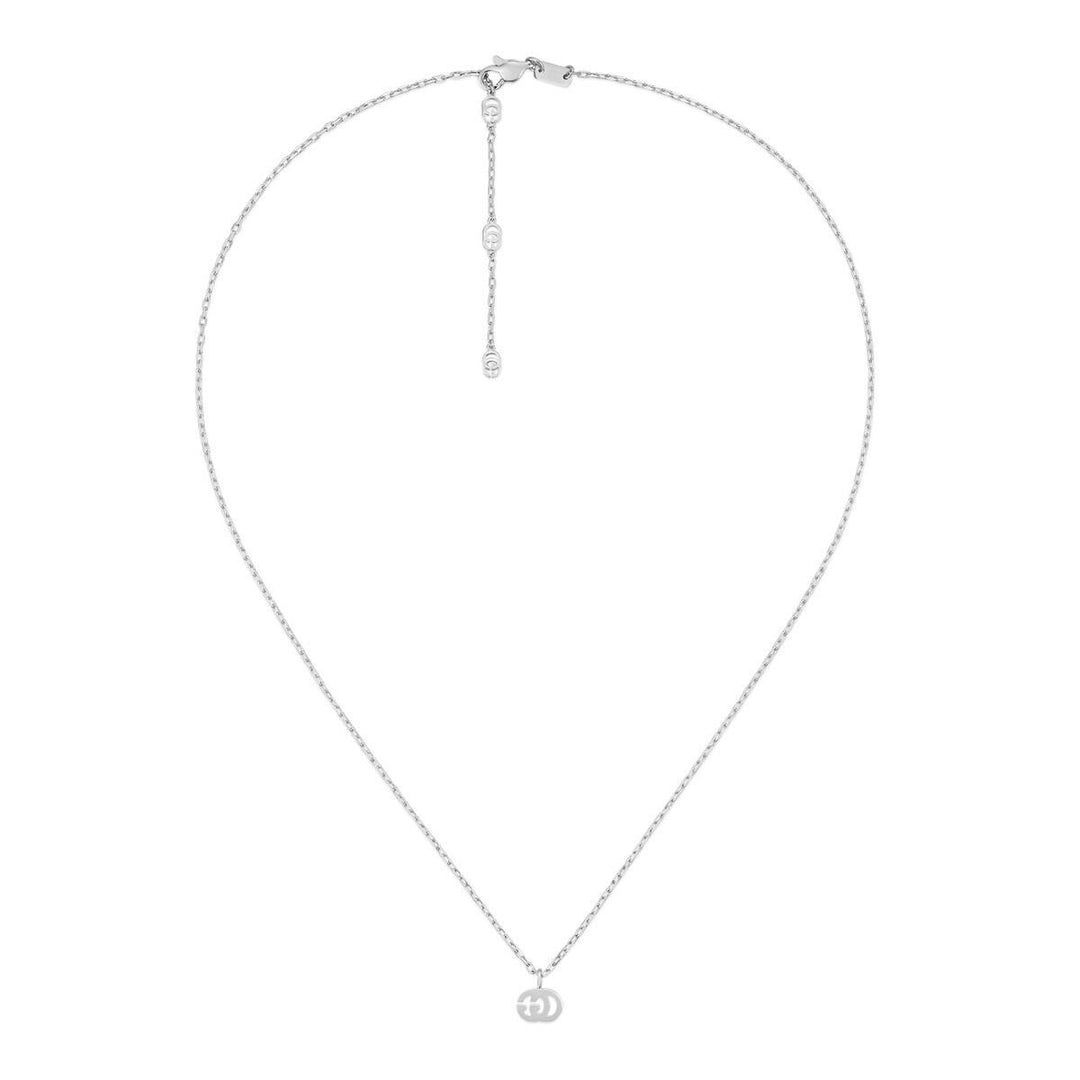 Gucci GG Running 18k Necklace in white gold.