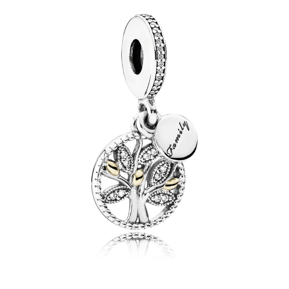 Sparkling Family Tree Dangle Charm
