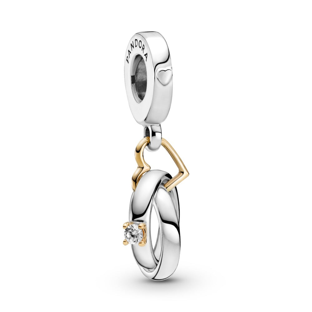 TT Wedding Rings Dangle Charm