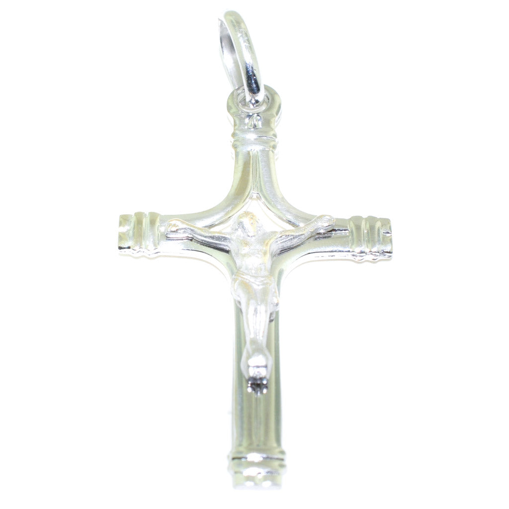 10KT White Gold 40x21MM Cruicifix Pendant.