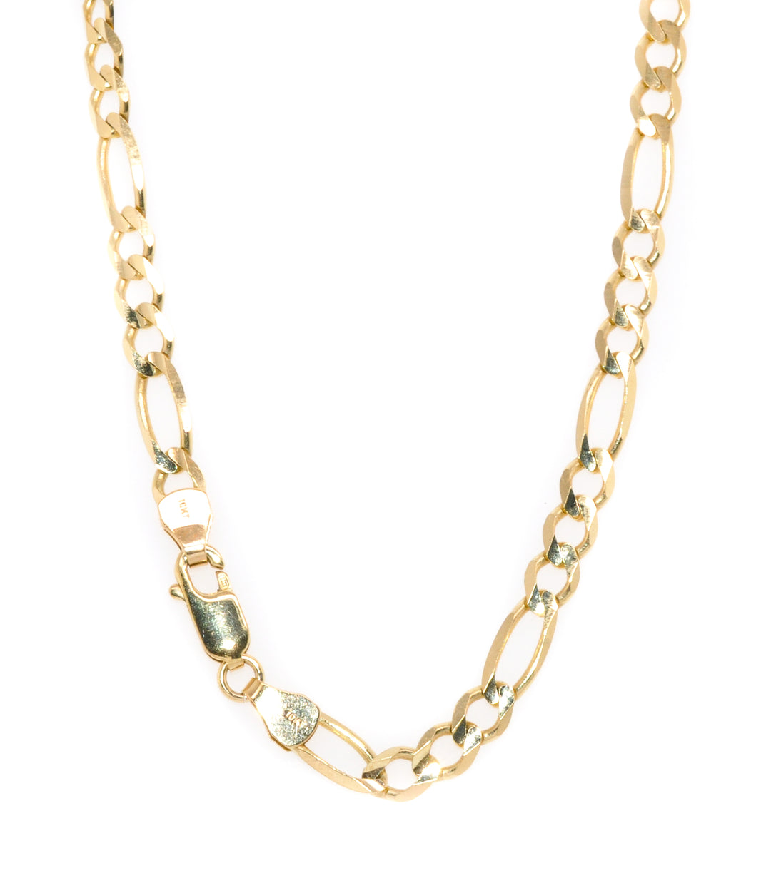 14KT Yellow Gold 24" 5mm Hollow Figaro Chain.