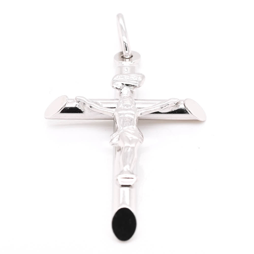 10KT White Gold 48x27mm Crucifix Pendant..