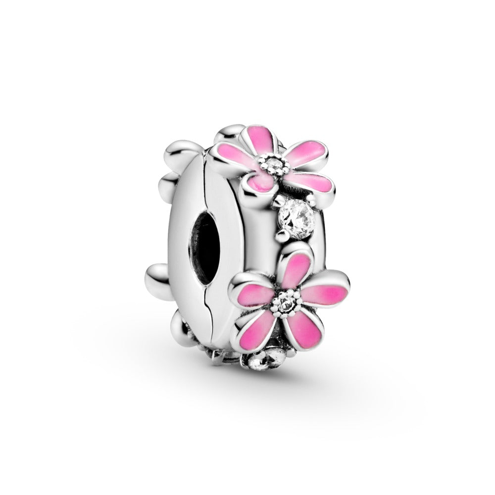 Pandora Pink Daisy Flower Clip Charm Graziella Fine Jewellery