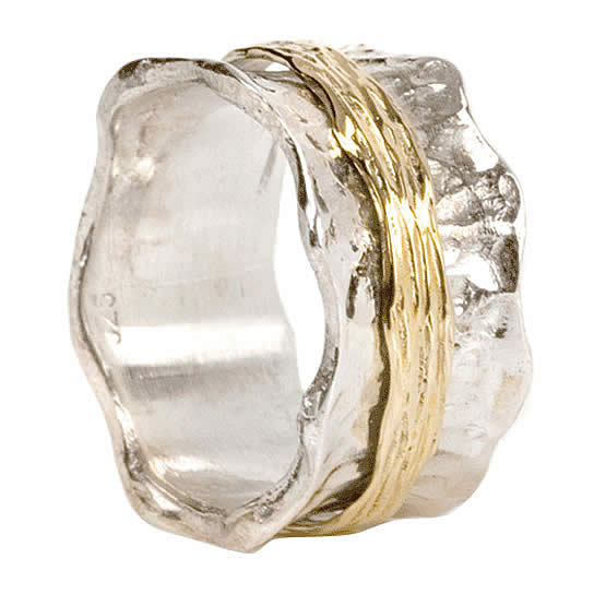 Heaven, Meditation Ring, Sterling Silver, 9KT, Size 8