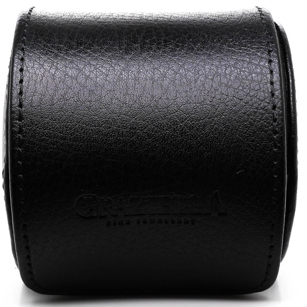 Graziella Leather Single Watch Roll Travel Case.