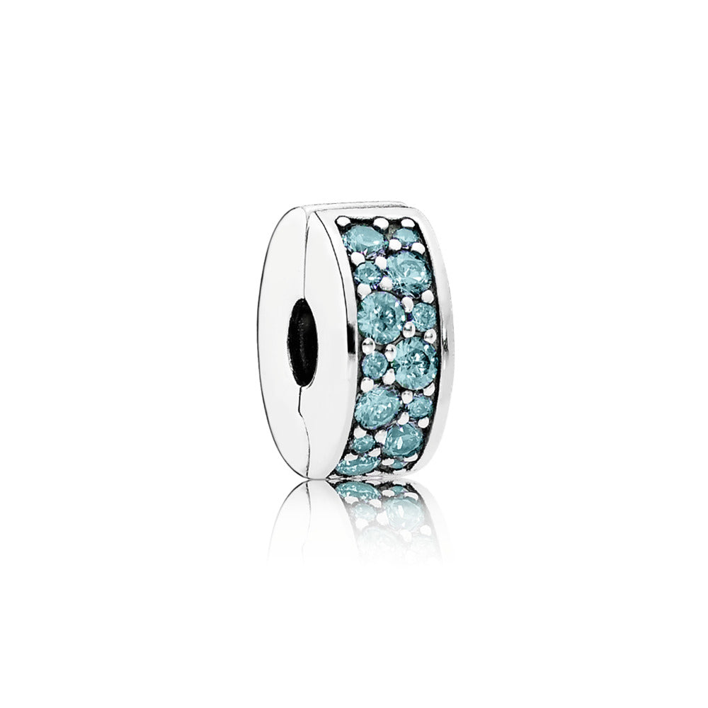 Teal Pave�Clip Charm