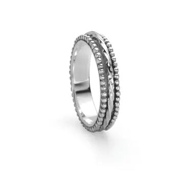 Chakra Meditation Ring. Sterling Silver. Size 9.