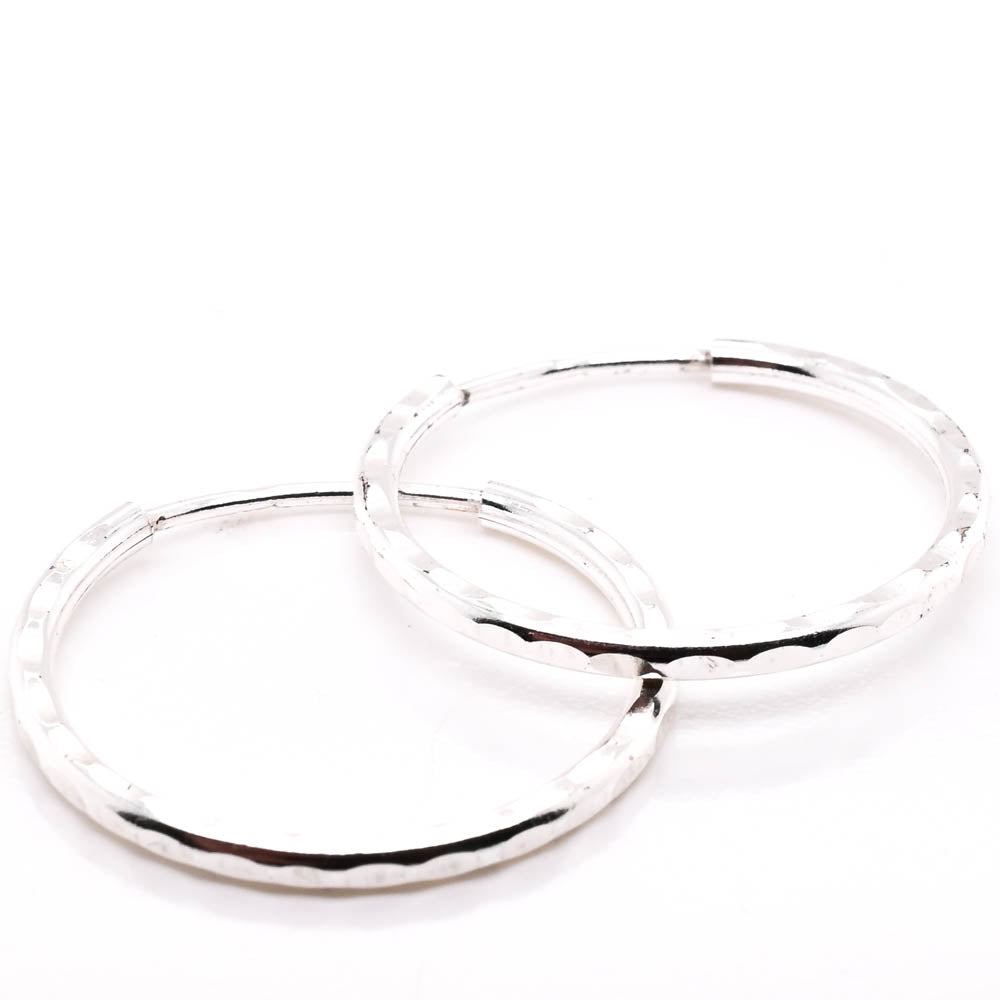 Sterling silver 25mm Hoop Earrings.