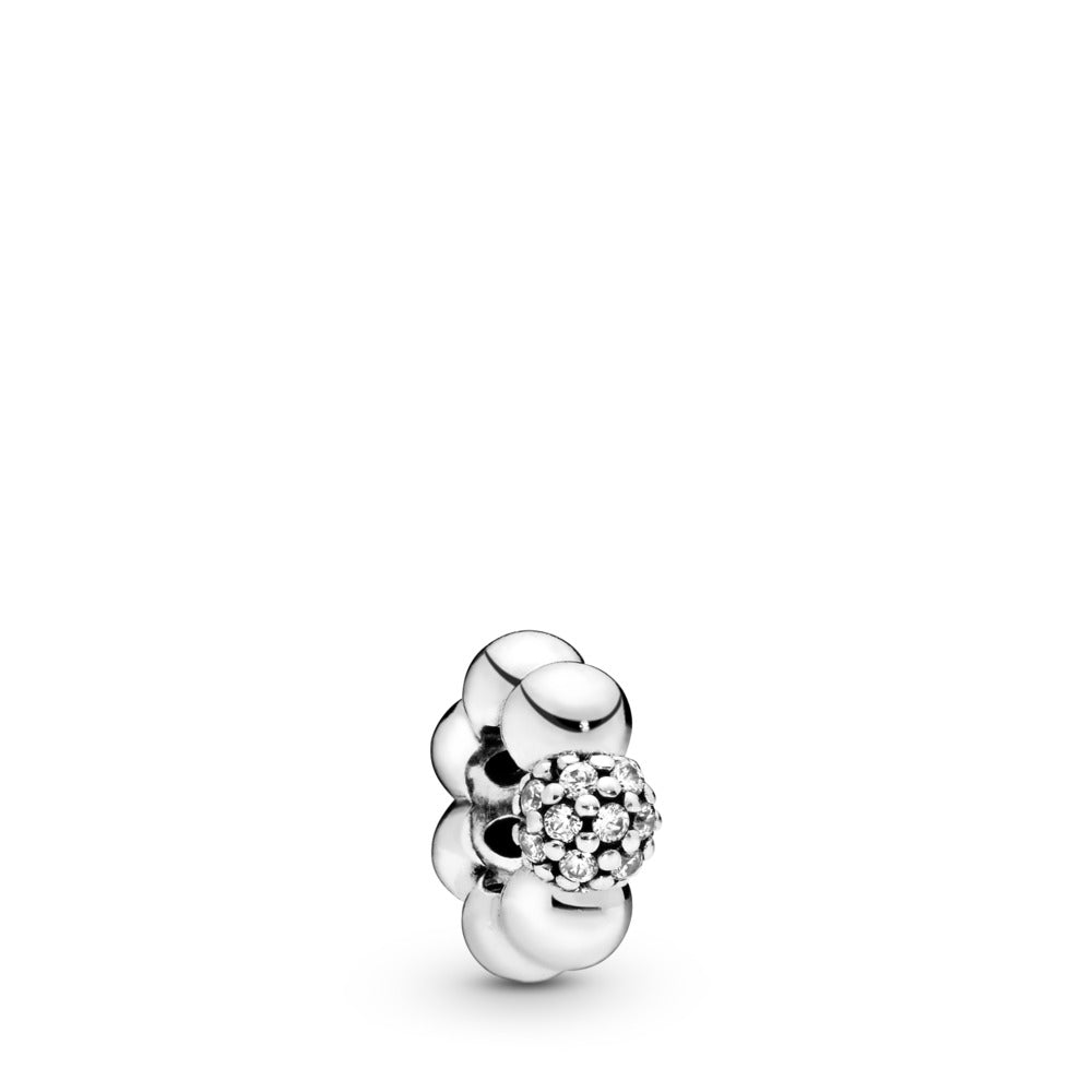 Polished & PaveBead Spacer Charm