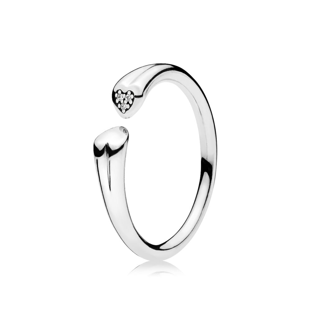 Two Hearts, Clear CZ