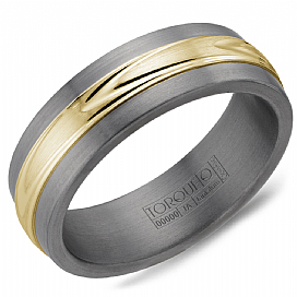 Torque 14KT Yellow Gold & Tantalum Wedding Band.