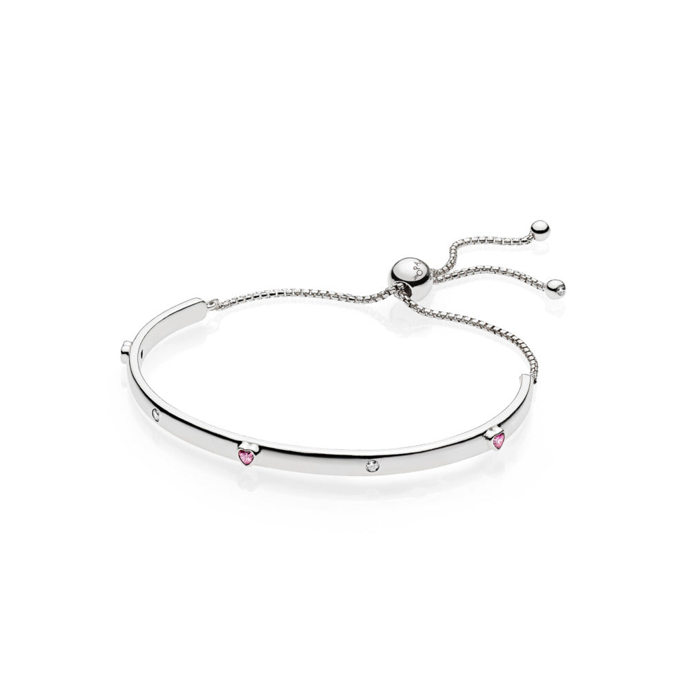 Explosion of Love, Fancy Fuchsia Pink & Clear CZ