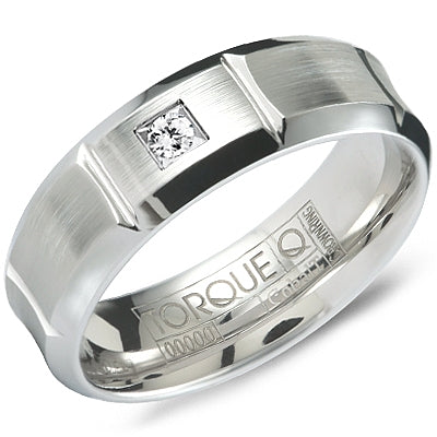 Torque Cobalt 0.05CT Diamond Wedding Band.