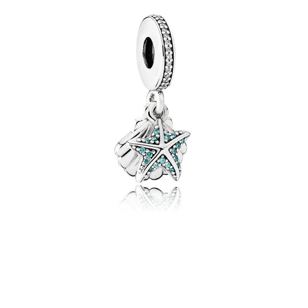 Starfish and Sea Shell Dangle Charm