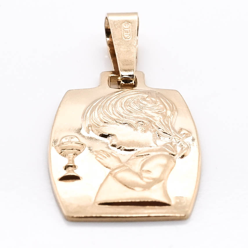 10Kt Yellow Gold Communion Pendant.