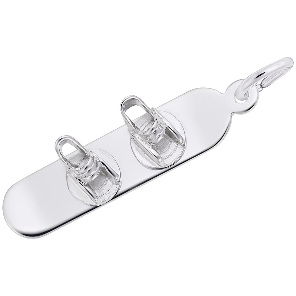 Rembrandt Sterling Silver Snowbaord Charm.