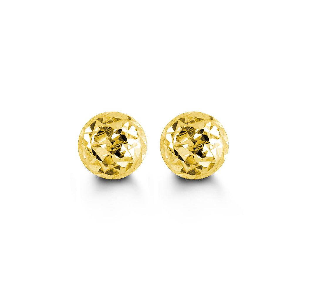 10KT White Gold 5MM Gold Ball Studs.