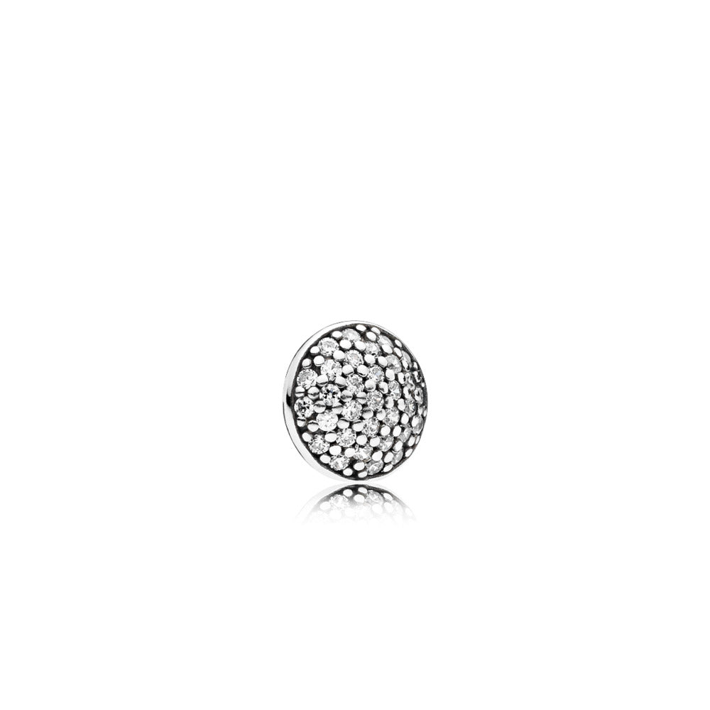 Droplet silver element with clear cubic zirconia