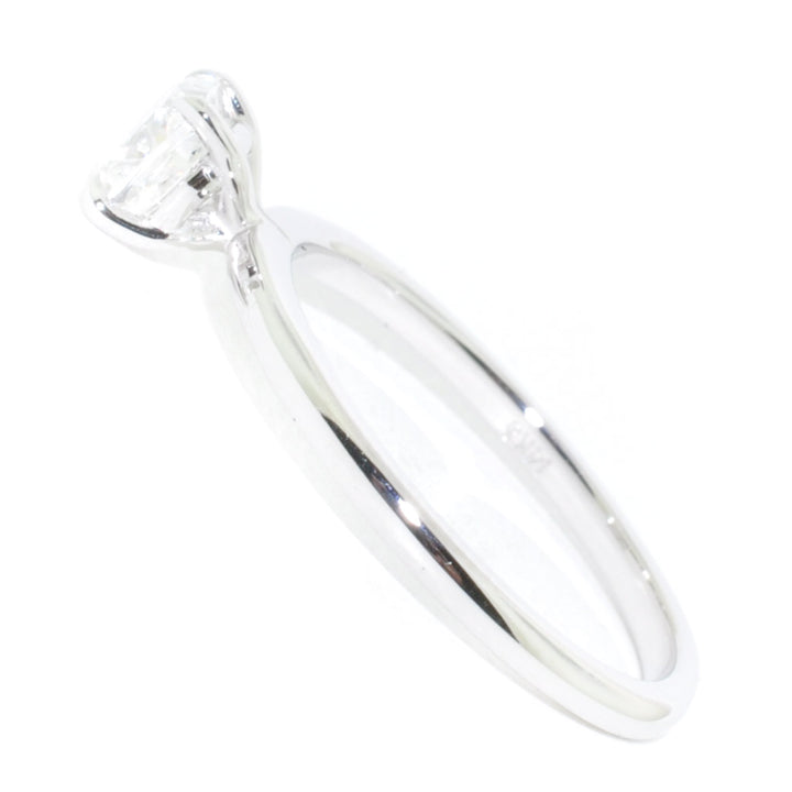Graziella 14KT White Gold 0.72CT Cushion Cut Diamond Solitaire Engagement Ring - Size 7