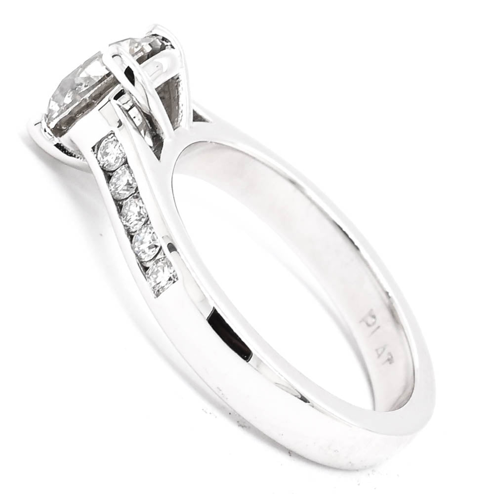 Graziella Platinum 1.51CTW Round Diamond Accent Engagement Ring - Size 4.75