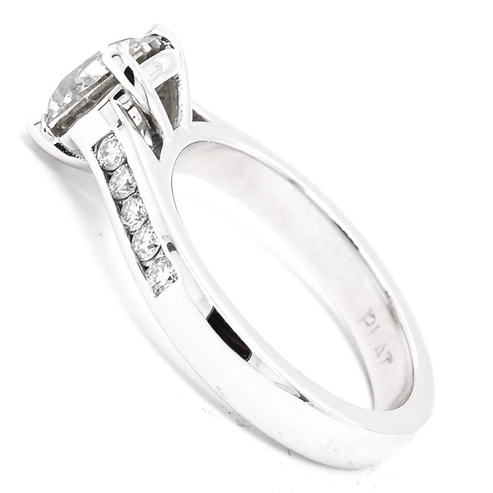 Graziella Platinum 1.51CTW Round Diamond Accent Engagement Ring - Size 4.75