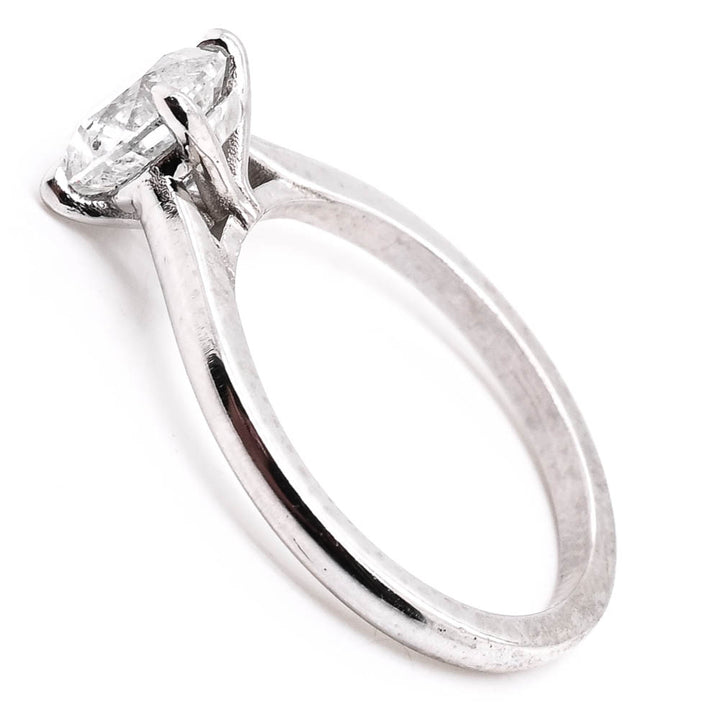Graziella Platinum White 1.52CT Round Shape Diamond Solitaire Set Engagement Ring